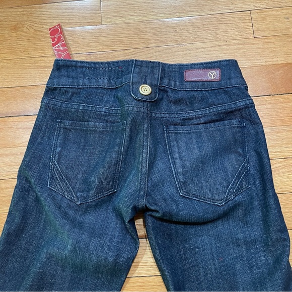 Vintage Y2K Yaso Womens Flare Leg Jeans Size 26 Inseam 32” Dark Wash NEW W TAGS - Picture 14 of 15
